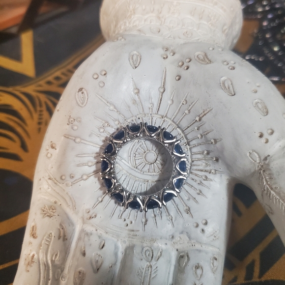 VINTAGE Stunning high quality vibrant blue cubic zirconia ring size 7 - Picture 6 of 6